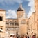 A medieval town with a domed church